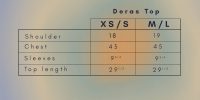 Sizing Chart - Deras Top