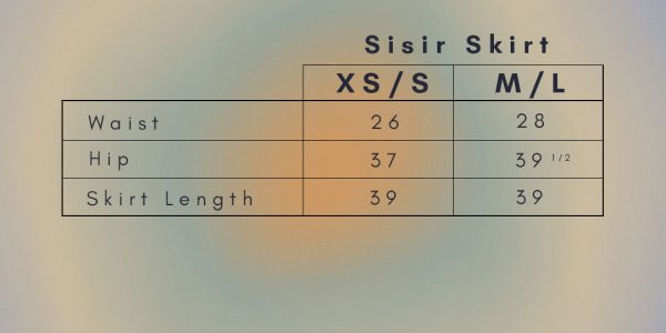 Sizing Chart - Sisir Skirt