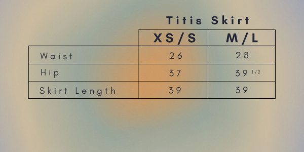 Sizing Chart - Titis Skirt Sizing Chart - Titis Skirt